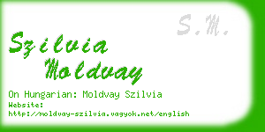 szilvia moldvay business card